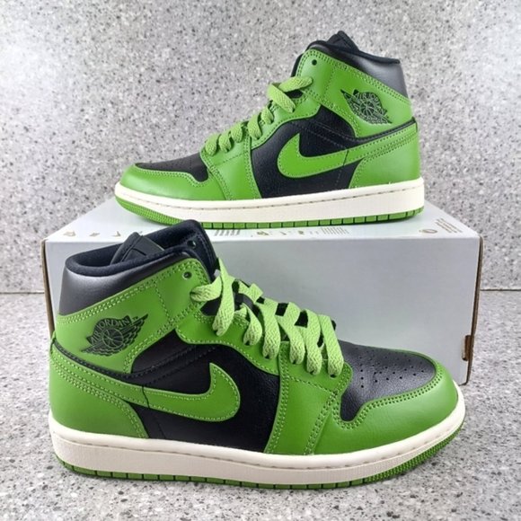 Jordan Shoes - Women's Nike Air Jordan 1 Mid Altitude Green Sneakers - Size 6 Shoes